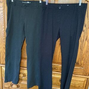 Betabrand Wonens Black & Gray Pants Petite Large Pull On Stretch